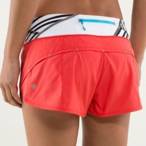 Lululemon Speed Short RARE Love Red Summer Quilt
